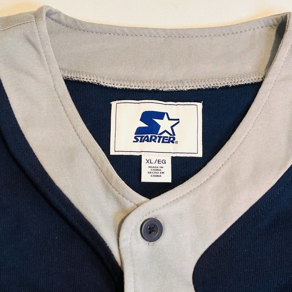 Starter Dallas Cowboys Baseball Jersey Men's XL Est 66 Blue Full Button - Picture 16 of 16